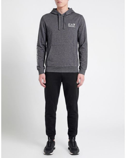 EA7 Gray Sweatshirt Cotton for men
