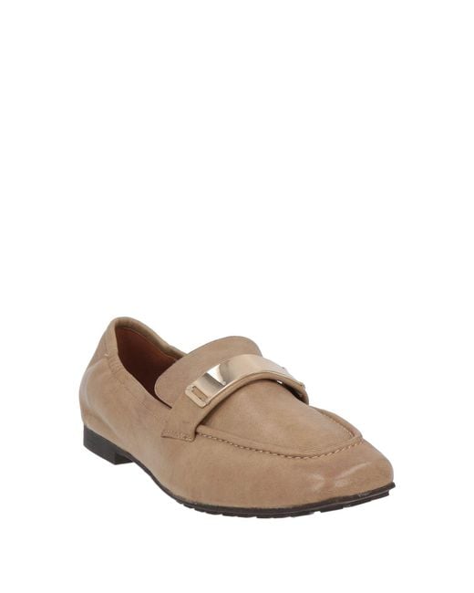 Zoe Natural Loafers Leather