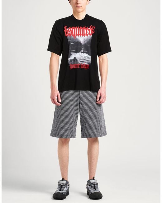DSquared² Black T-Shirt Cotton for men