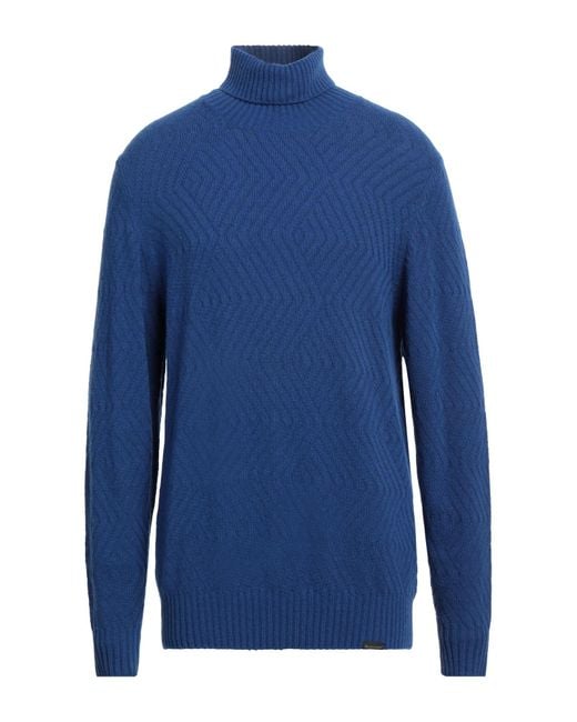 Brooksfield Blue Turtleneck for men