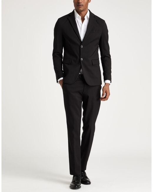 Squad² Blue Suit Polyester, Viscose, Elastane for men