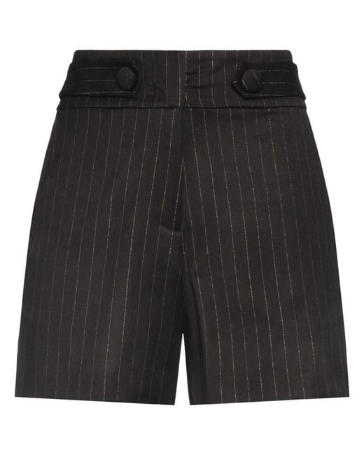 Gaelle Paris Black Shorts & Bermuda Shorts Polyester, Rayon, Elastane