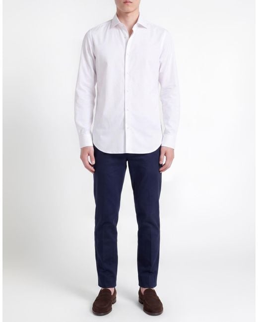 Ghirardelli White Shirt Cotton, Elastane for men
