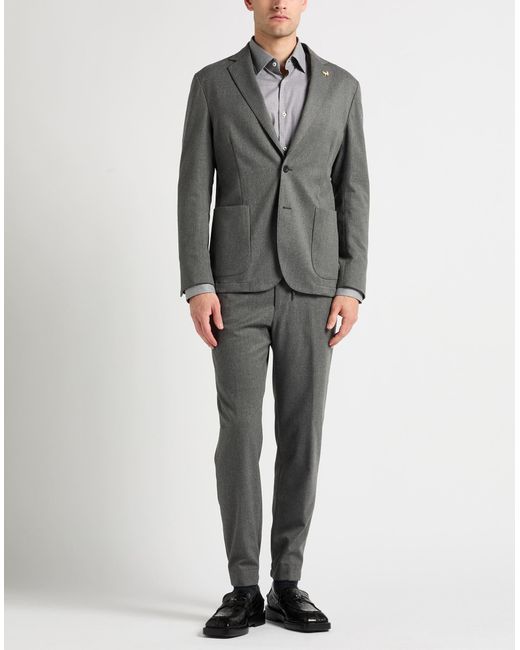 Tombolini Gray Running Suit Polyester, Viscose, Elastane for men