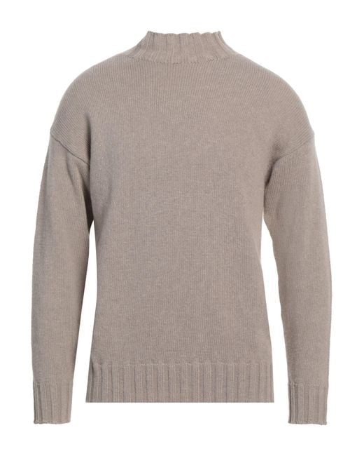 Tagliatore Gray Taupe Turtleneck Wool for men