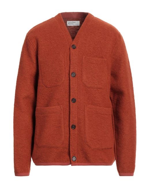 Universal Works Orange Cardigan for men