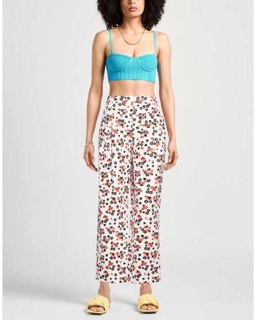 Moschino White Pants Cotton, Viscose