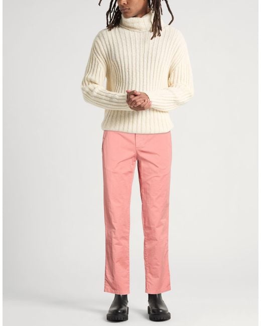 White Sand Pink Pants Cotton, Elastane for men