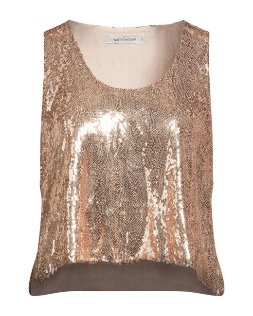 Nostrasantissima Brown Top Polyester, Elastane