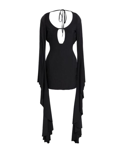 GIUSEPPE DI MORABITO Black Mini Dress Pes, Elastane