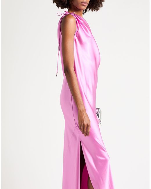Max Mara Pink Maxi Dress Silk
