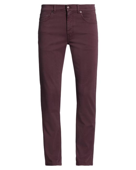 Harmont & Blaine Men's Purple Burgundy Pants Cotton Elastane