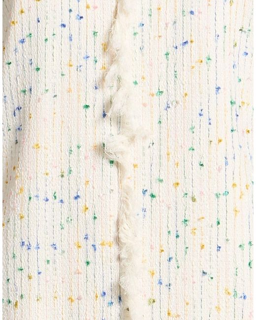 MSGM White Ivory Mini Dress Cotton, Polyester, Polyamide