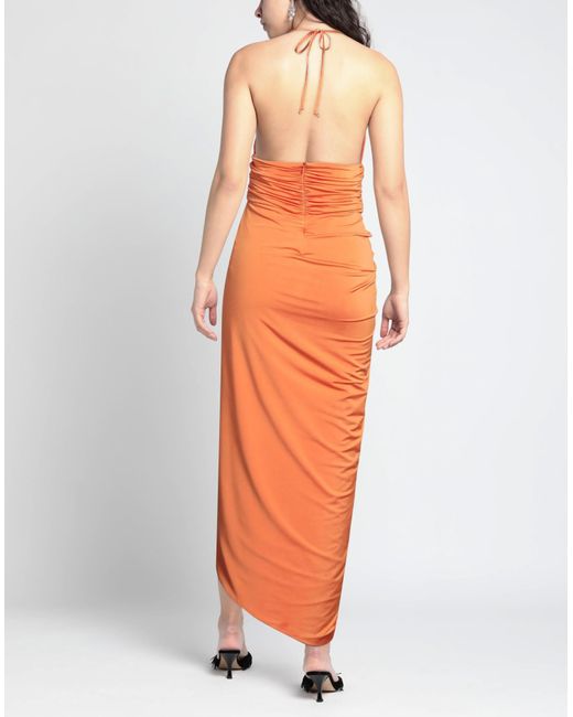 ACTUALEE Orange Maxi-Kleid