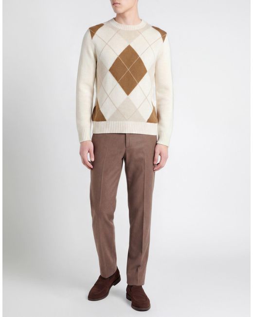 Gran Sasso White Ivory Sweater Virgin Wool for men