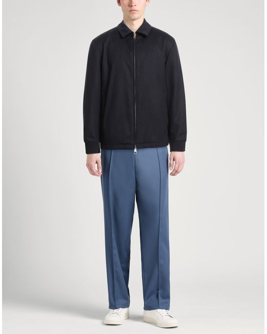 Dunhill Blue Jacket Wool, Cashmere, Polyamide, Elastane for men