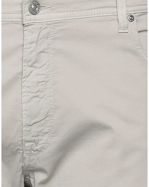 Brooksfield Gray Pants Cotton, Elastane for men