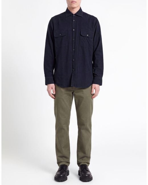 Ghirardelli Blue Midnight Shirt Cotton for men