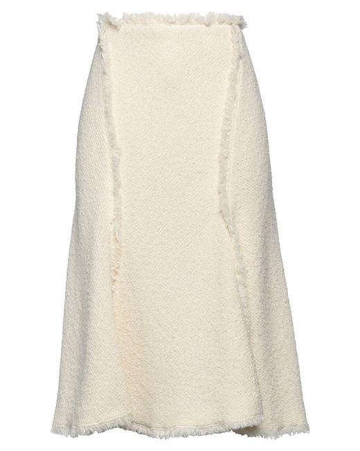 Alberta Ferretti White Midi Skirt