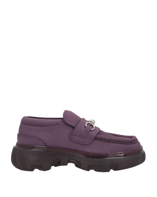 Burberry Purple Plum Loafers Leather