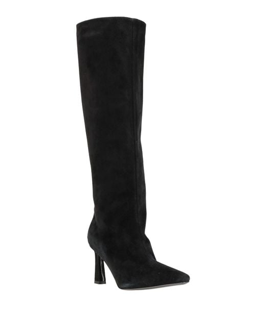 Pollini Black Boot Leather