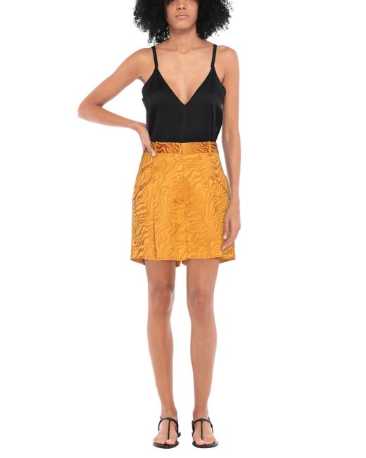 Sandro Orange Shorts & Bermuda Shorts Viscose, Linen, Cotton