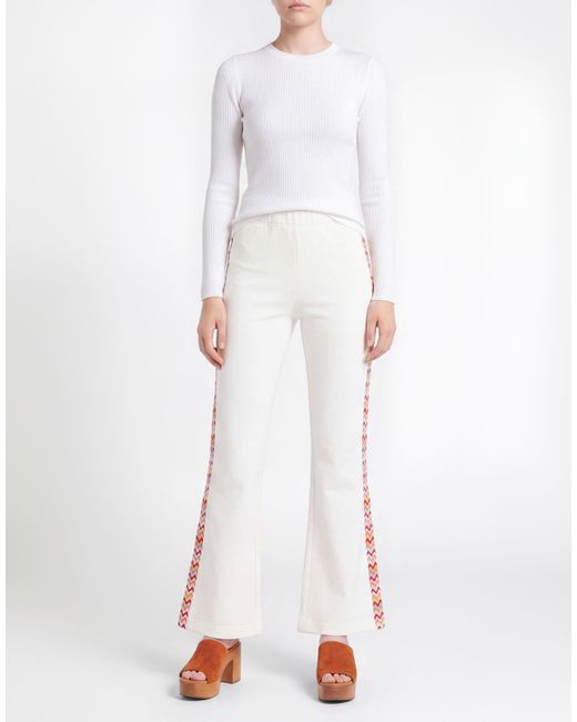 Missoni White Pants Cotton