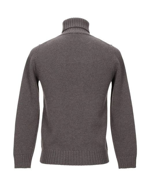 Alpha Studio Black Turtleneck Merino Wool for men