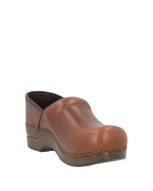Dansko Brown Mules & Clogs Leather