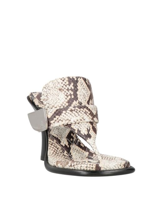 Burberry White Thong Sandals