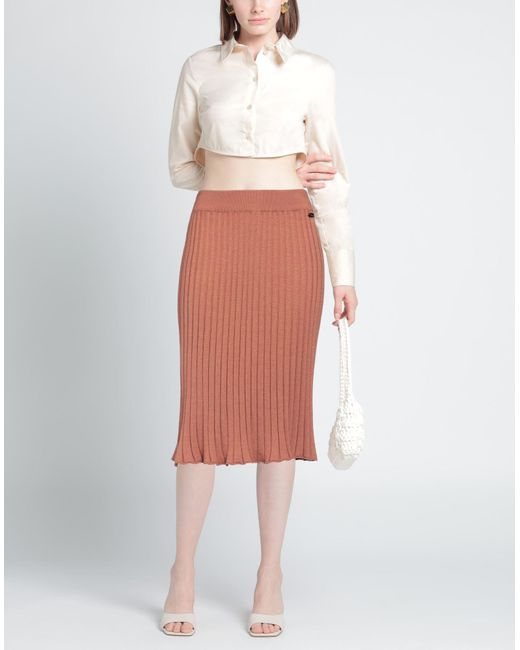 Colombo Orange Midi Skirt