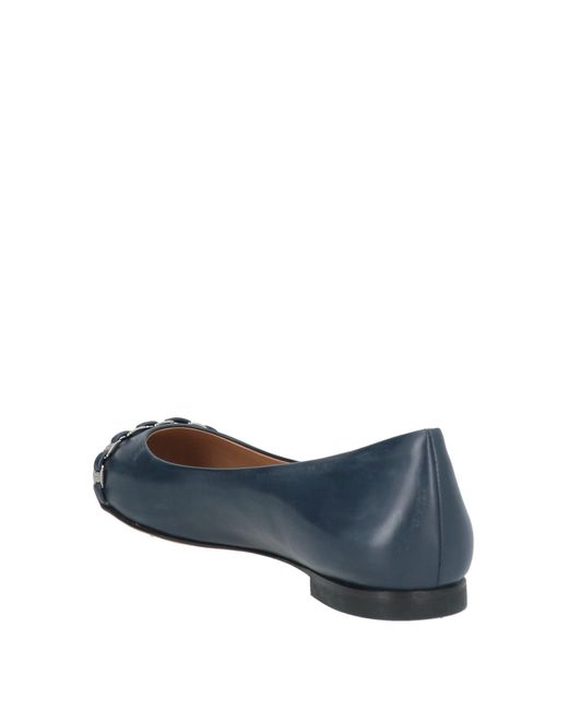Ferragamo Blue Ballet Flats Calfskin