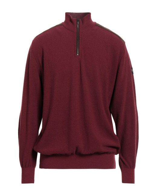 Paul & Shark Red Burgundy Sweater Virgin Wool for men