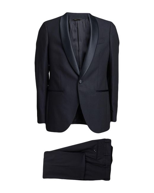 Manuel Ritz Blue Suit Polyester, Viscose, Elastane for men