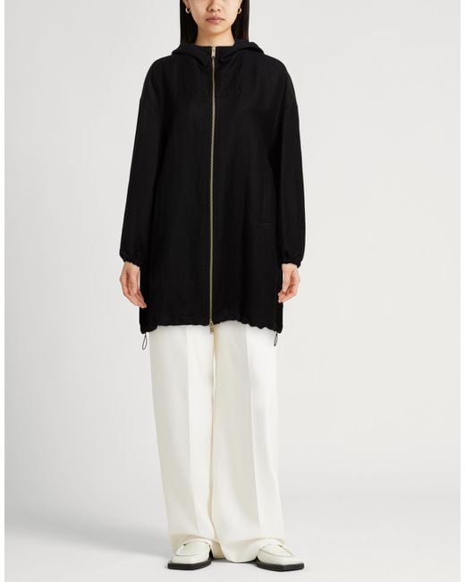 Fabiana Filippi Black Overcoat & Trench Coat