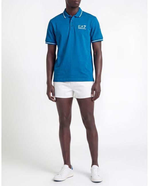 EA7 Blue Polo Shirt for men