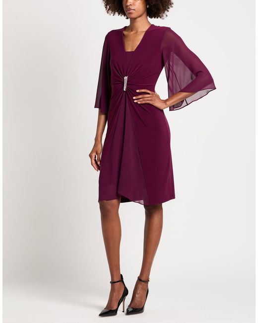 Joseph Ribkoff Purple Mini Dress Polyester, Elastane