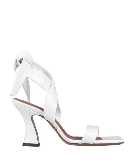 L'Autre Chose White Sandals