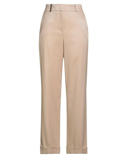 Peserico Natural Pants Virgin Wool, Viscose, Polyamide, Elastane