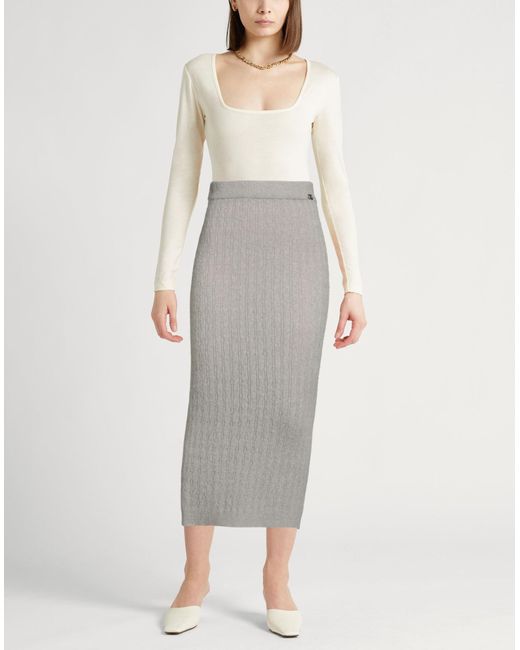 Liu Jo Gray Midi Skirt