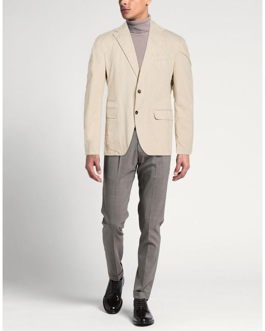 Windsor. Natural Blazer Cotton, Elastane for men