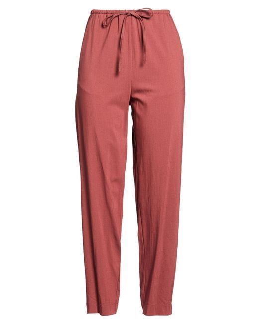 Forte_forte Red Pants Viscose, Virgin Wool, Elastane