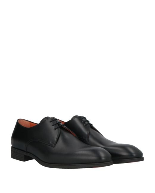 Santoni Black Lace-up Shoes for men