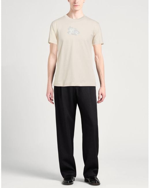 Burberry Natural T-Shirt Cotton, Elastane for men