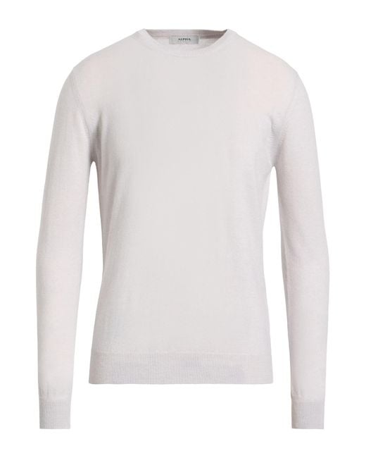 Alpha Studio White Sweater Wool, Cashmere for men