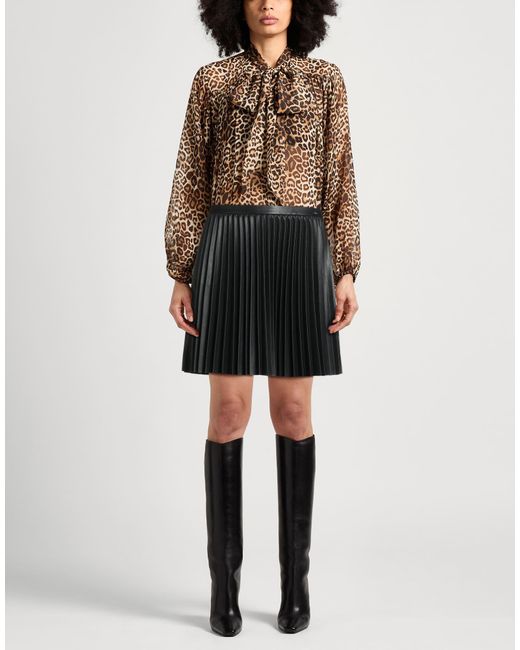 ARMANI EXCHANGE Black Mini Skirt Polyester, Polyurethane
