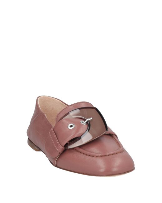 Agl Attilio Giusti Leombruni Pink Antique Rose Loafers Leather