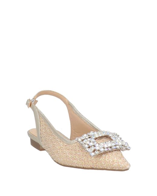 Twenty Four Haitch Natural Ballet Flats