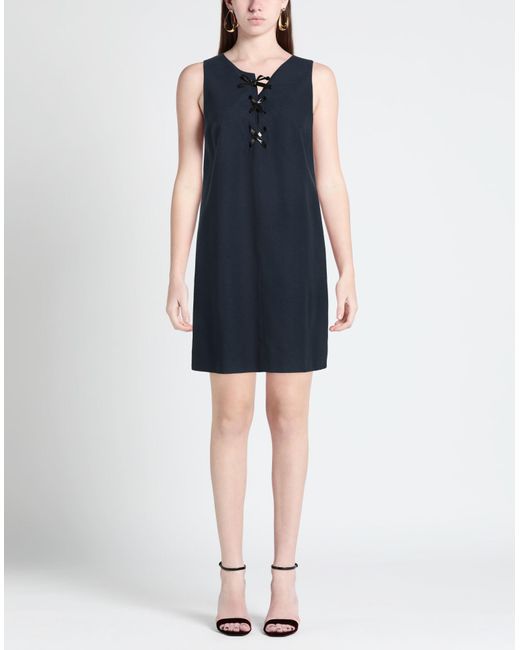 Paule Ka Blue Mini Dress Cotton, Polyamide, Elastane, Polyurethane, Viscose