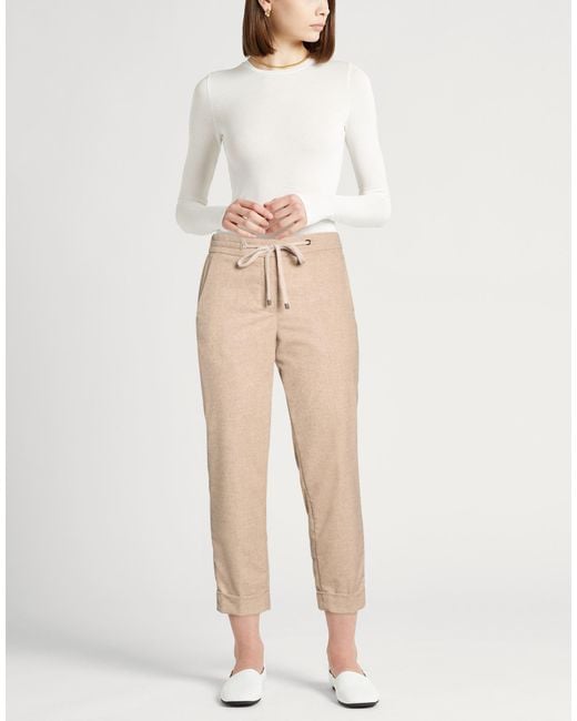 Peserico Natural Pants Wool, Polyester, Viscose, Polyamide, Elastane